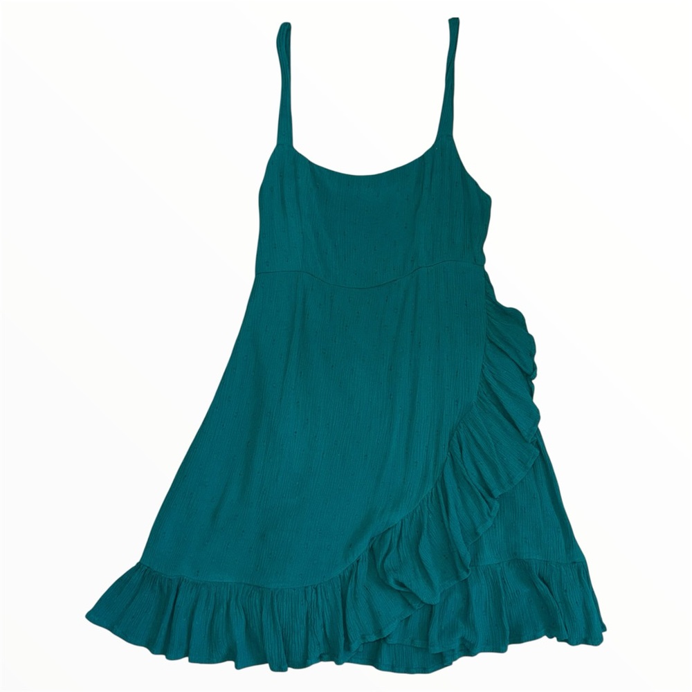 O'Neill Colinda Women’s Teal Ruffle Dress